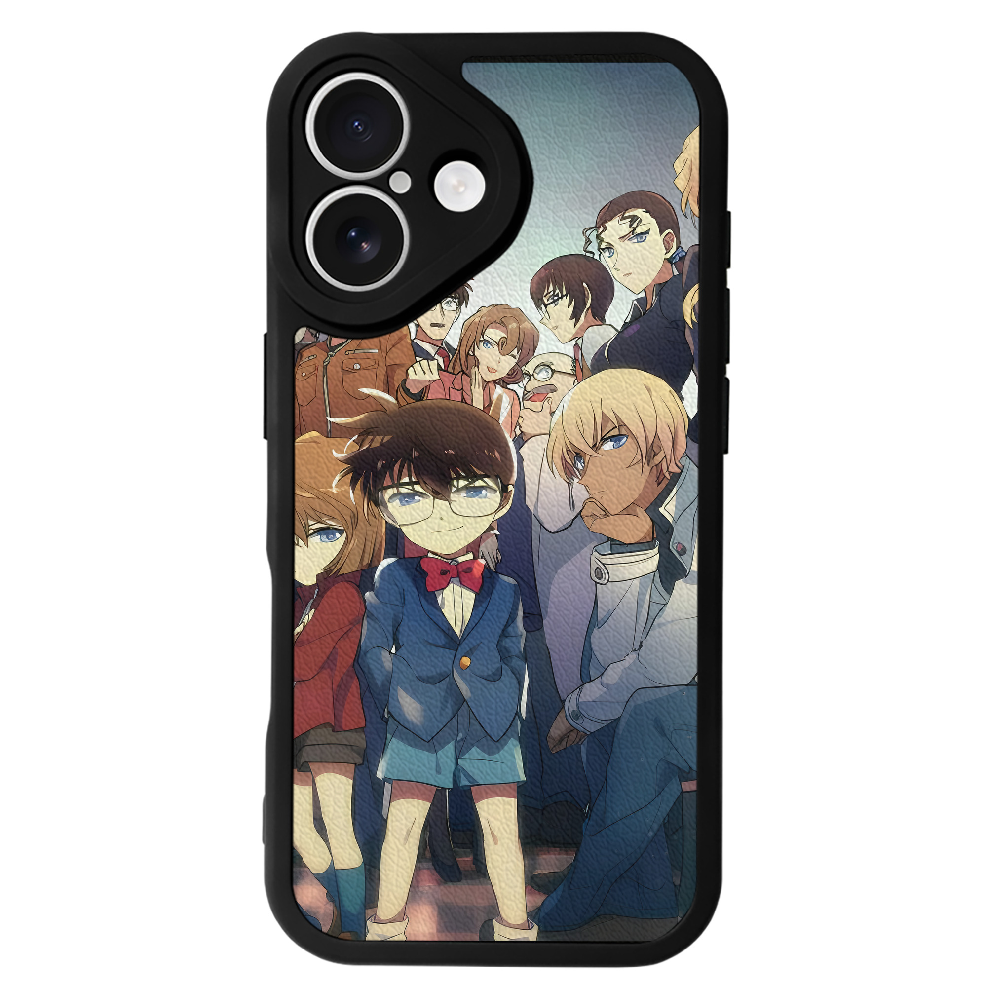 （画像用） 名探偵コナン Detective Conan 【iPhone 16シリーズ対応】シリコンスマホケース（レザー調） 材質：シリコン